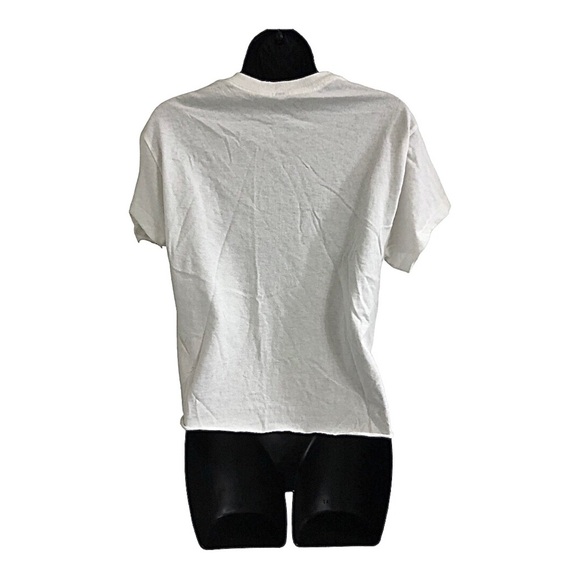 Beautiful black Barbie collage crop rolled hem off-white‎ T-shirt size small new - Picture 16 of 16